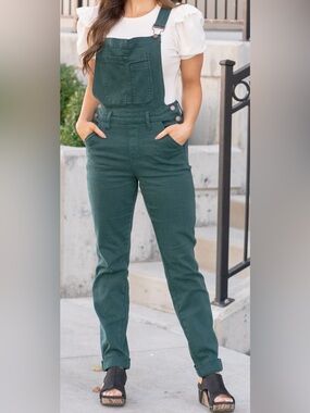 Judy Blue Green Women Jeans Overalls Small
